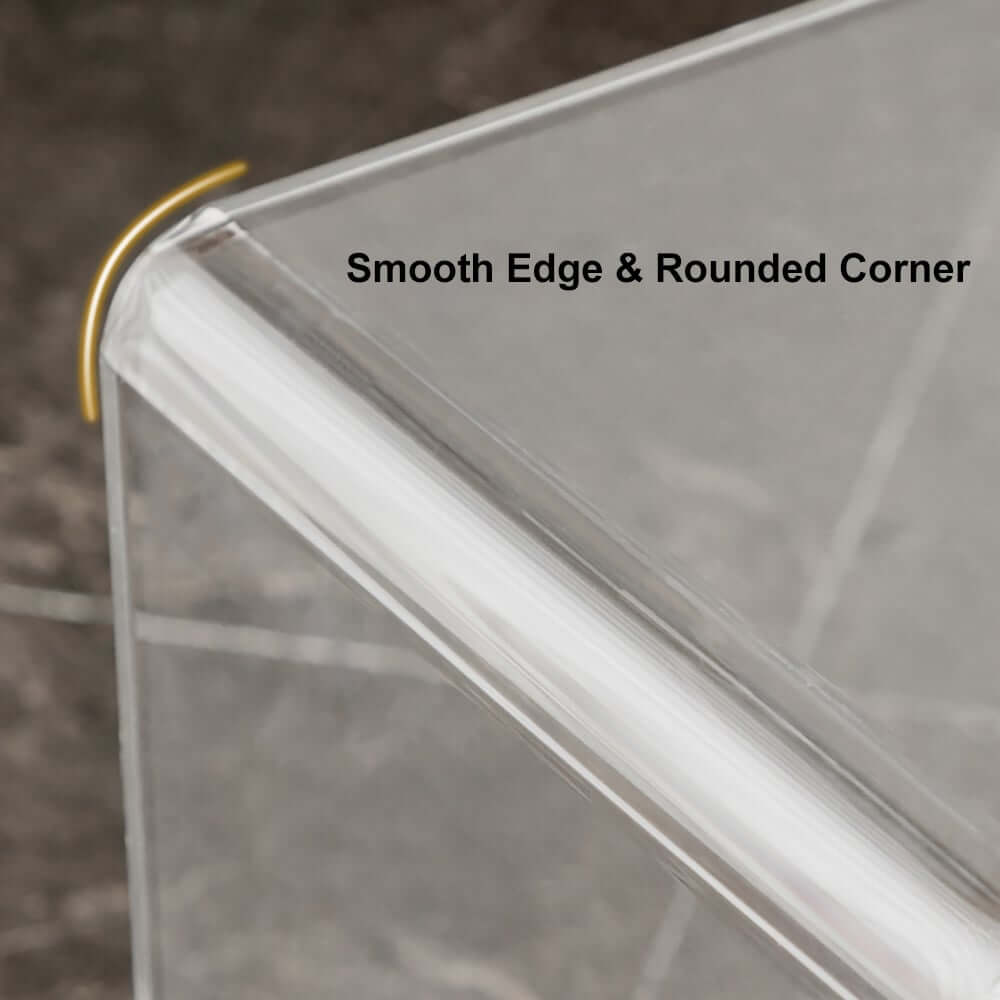Modern Acrylic C-Shaped Storage Side Table