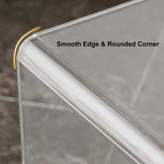Modern Acrylic C-Shaped Storage Side Table
