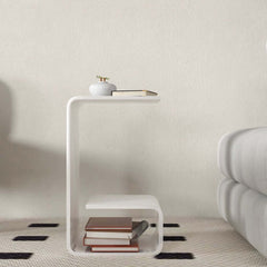 Modern Acrylic C-Shaped Storage Side Table