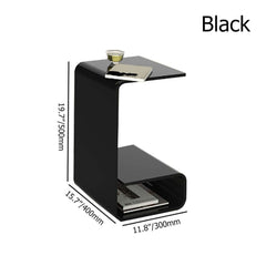 Modern Acrylic C-Shaped Storage Side Table Dimensions