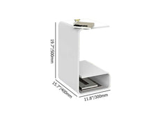 Modern Acrylic C-Shaped Storage Side Table Dimensions