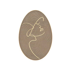 Modern Acrylic Oval Wall Art with LED Halo Lighting