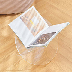 Modern Acrylic Standing Magazine Rack - Clear, Minimalist Design