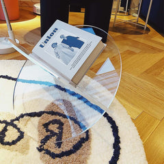 Modern Acrylic Standing Magazine Rack - Clear, Minimalist Design