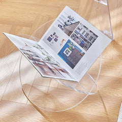 Modern Acrylic Standing Magazine Rack - Clear, Minimalist Design Main Product Image