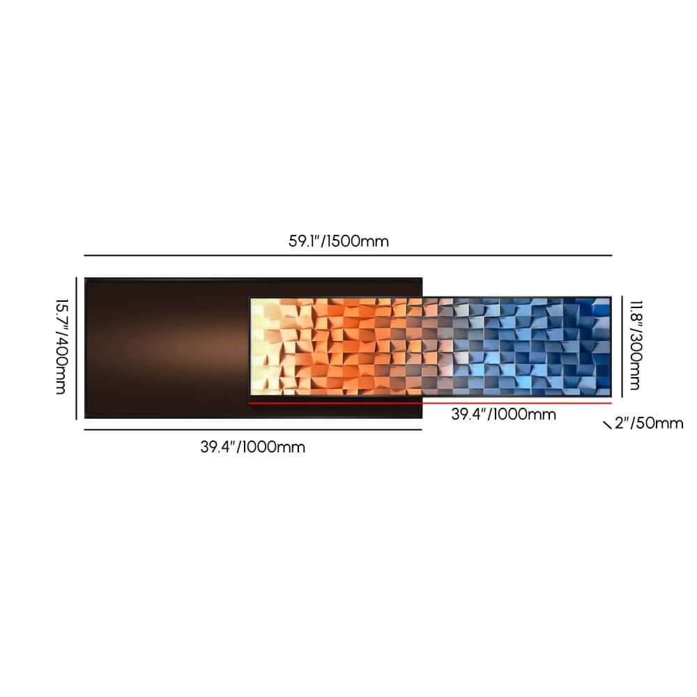 Modern Acrylic Wall Art with 3D Geometric Design and LED Feature Dimensions