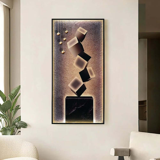 Modern Acrylic Wall Art with Integrated LED Lighting
