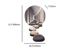 Modern Acrylic Wall Art with LED Backlighting Gray & Brown Dimensions