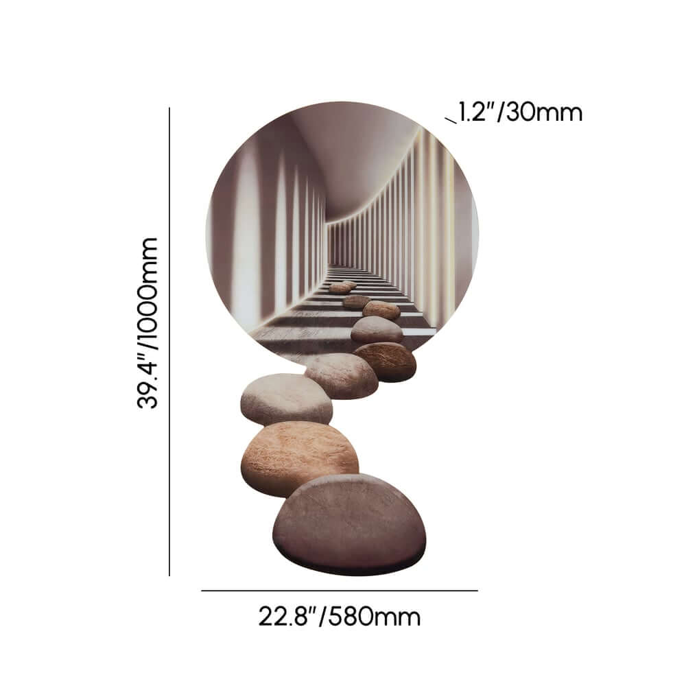 Modern Acrylic Wall Art with LED Backlighting Gray & Brown Dimensions