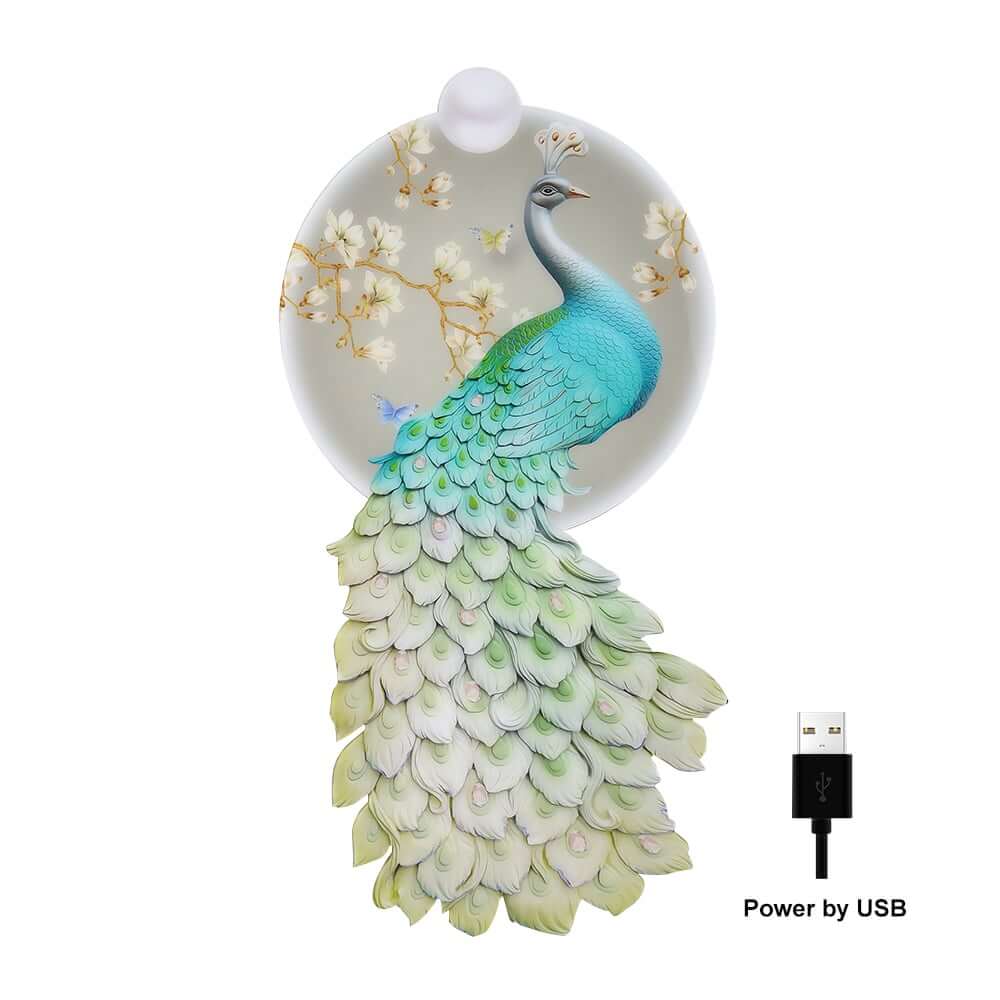 Modern Acrylic Wall Art with LED Lighting and Abstract Animal Design