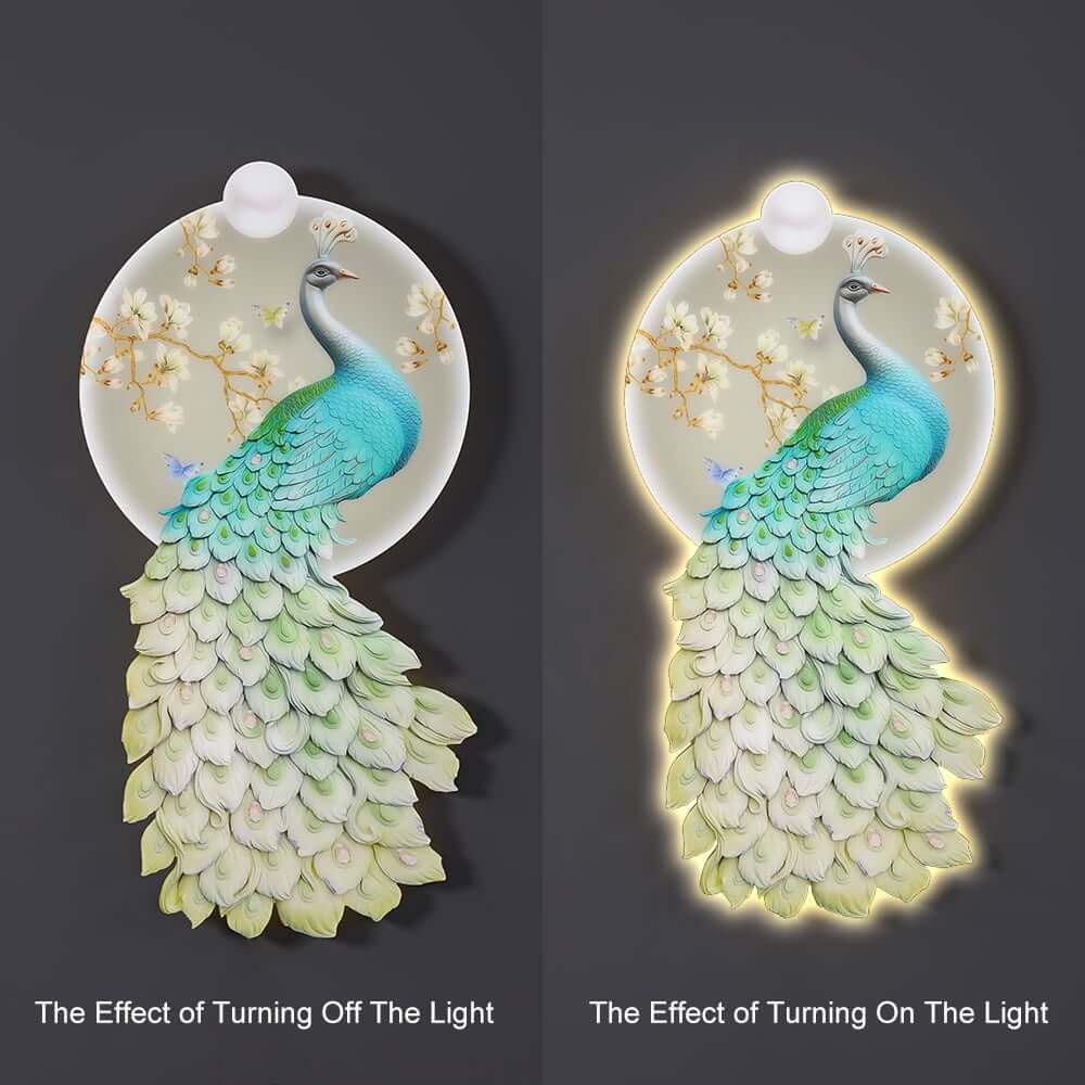 Modern Acrylic Wall Art with LED Lighting and Abstract Animal Design