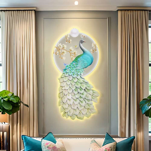 Modern Acrylic Wall Art with LED Lighting and Abstract Animal Design Main Product Image