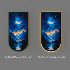 Modern Acrylic Wall Art with LED Lighting and Galaxy Design