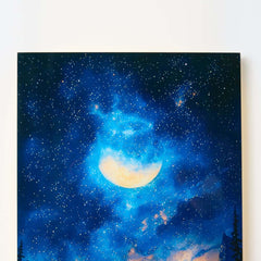 Modern Acrylic Wall Art with LED Lighting and Galaxy Design
