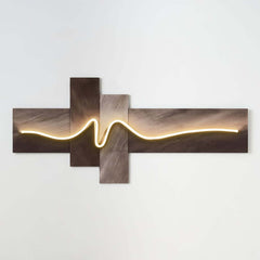 Modern Acrylic Wall Art with Warm White LED Lighting