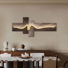 Modern Acrylic Wall Art with Warm White LED Lighting