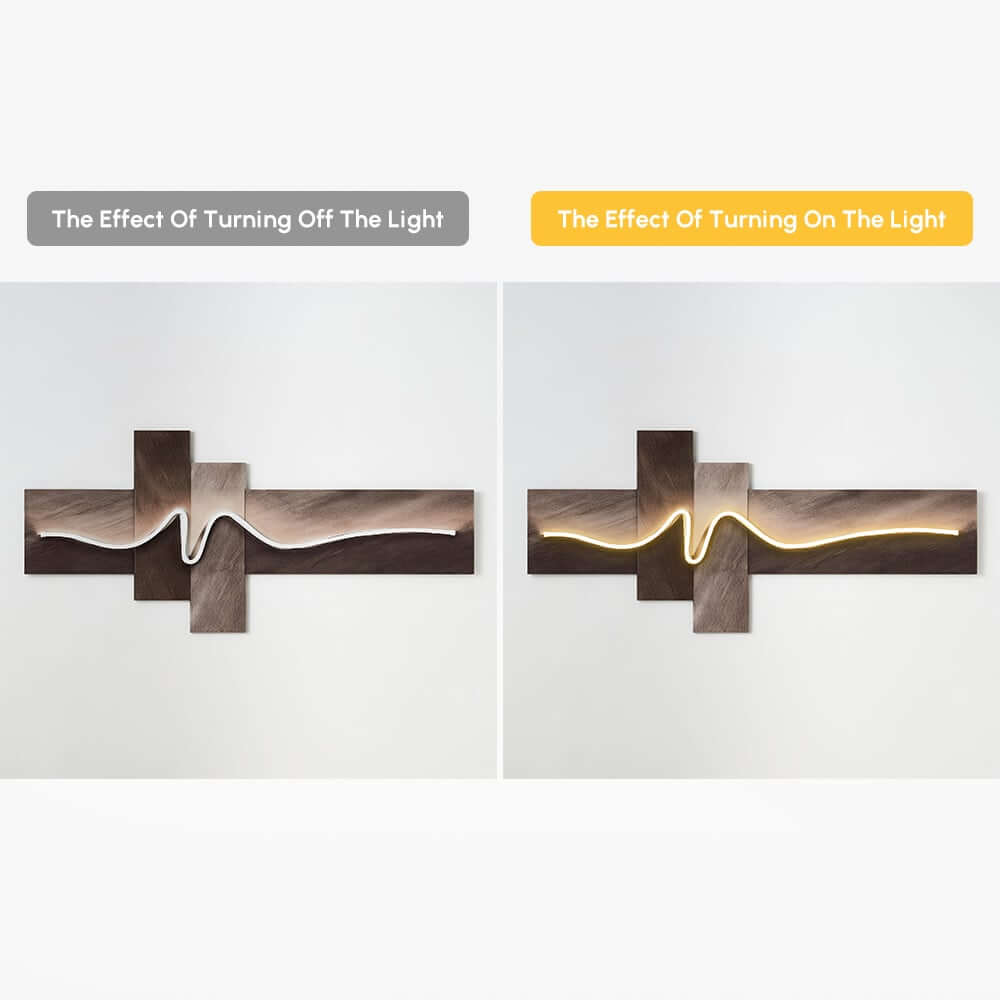 Modern Acrylic Wall Art with Warm White LED Lighting