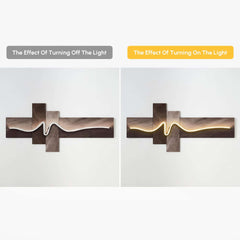 Modern Acrylic Wall Art with Warm White LED Lighting