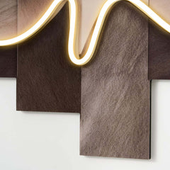 Modern Acrylic Wall Art with Warm White LED Lighting