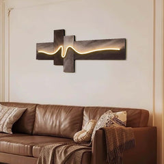 Modern Acrylic Wall Art with Warm White LED Lighting