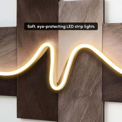 Modern Acrylic Wall Art with Warm White LED Lighting