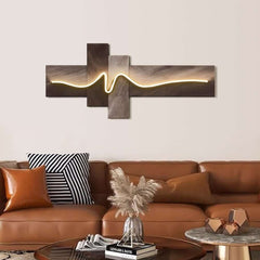 Modern Acrylic Wall Art with Warm White LED Lighting