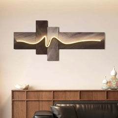 Modern Acrylic Wall Art with Warm White LED Lighting Main Product Image