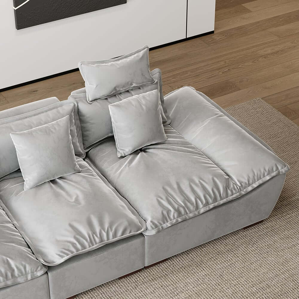 Modern Adjustable Leath-Aire Sofa - 3 Seater, Solid Wood Frame