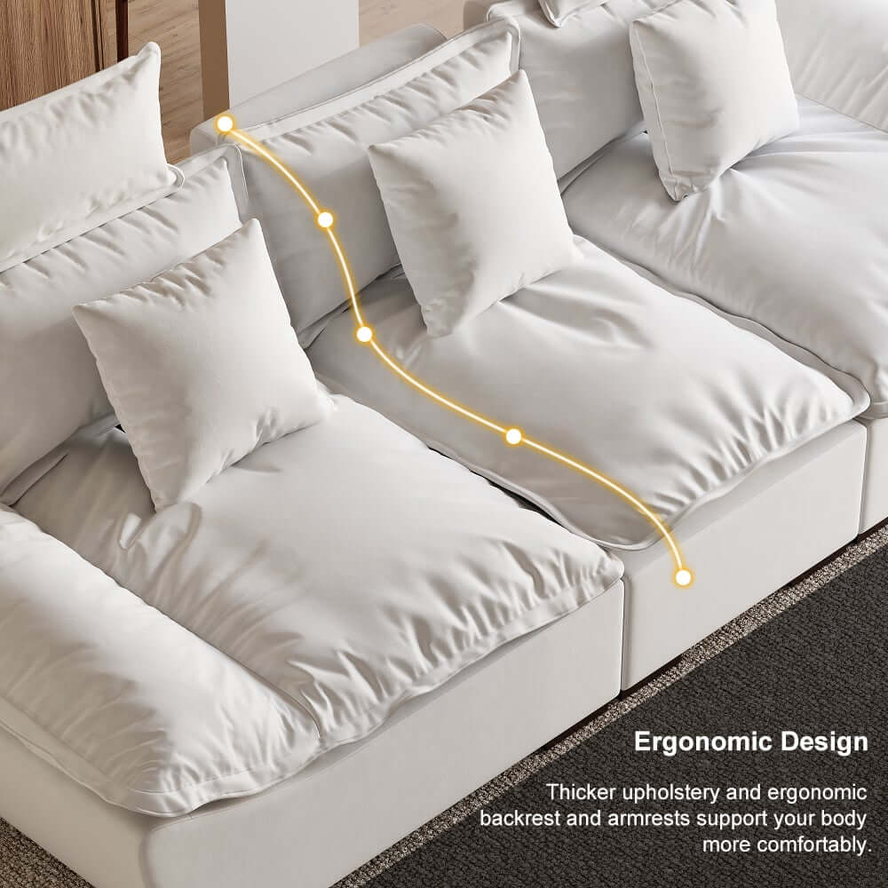 Modern Adjustable Leath-Aire Sofa - 3 Seater, Solid Wood Frame