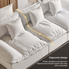 Modern Adjustable Leath-Aire Sofa - 3 Seater, Solid Wood Frame