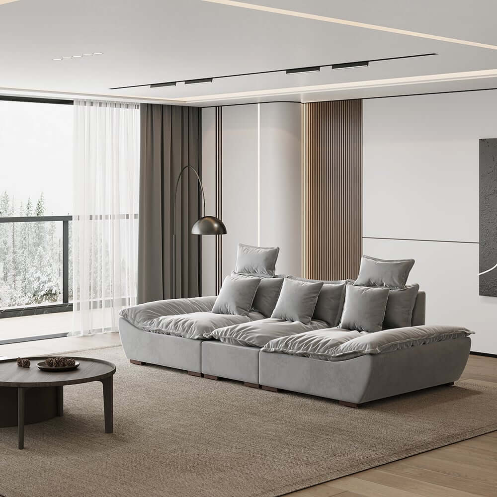 Modern Adjustable Leath-Aire Sofa - 3 Seater, Solid Wood Frame