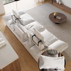 Modern Adjustable Leath-Aire Sofa - 3 Seater, Solid Wood Frame