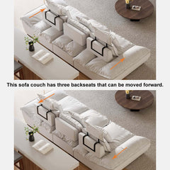 Modern Adjustable Leath-Aire Sofa - 3 Seater, Solid Wood Frame