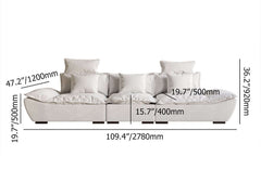 Modern Adjustable Leath-Aire Sofa - 3 Seater, Solid Wood Frame Dimensions