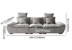 Modern Adjustable Leath-Aire Sofa - 3 Seater, Solid Wood Frame Dimensions