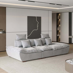 Modern Adjustable Leath-Aire Sofa - 3 Seater, Solid Wood Frame Main Product Image