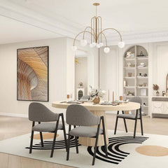 Modern Aluminium Alloy Frame Wall Art with Abstract Geometric Design