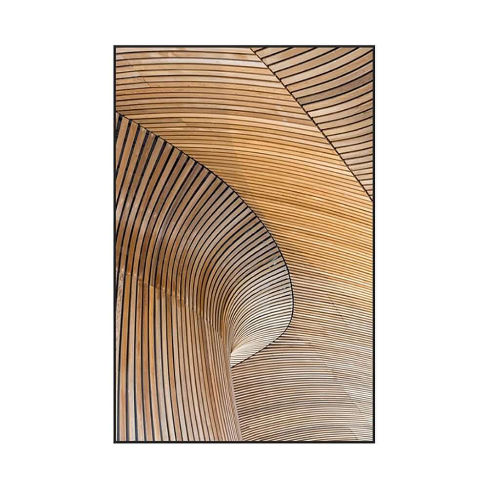 Modern Aluminium Alloy Frame Wall Art with Abstract Geometric Design