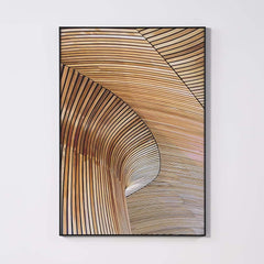 Modern Aluminium Alloy Frame Wall Art with Abstract Geometric Design