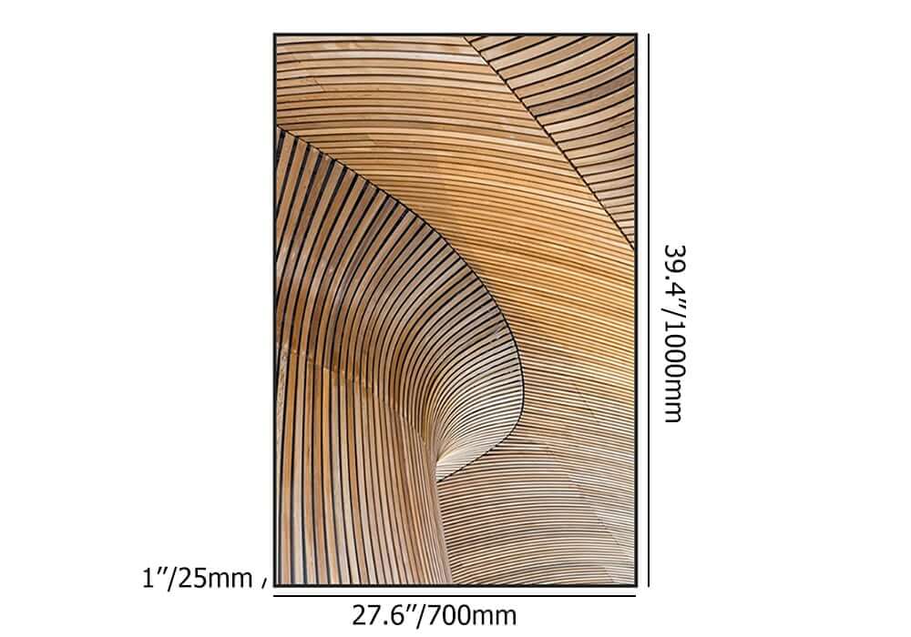 Modern Aluminium Alloy Frame Wall Art with Abstract Geometric Design Dimensions