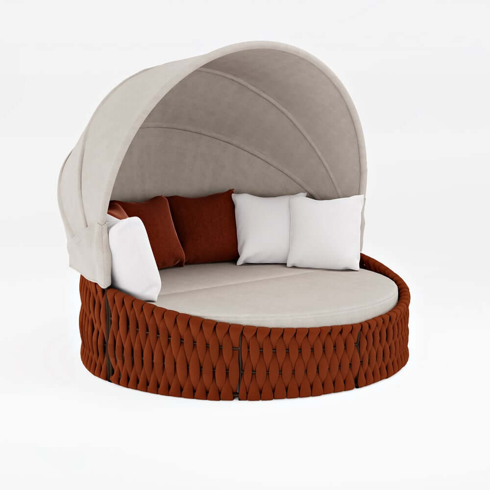 Modern Aluminum Alloy Outdoor Daybed with Removable Cushions