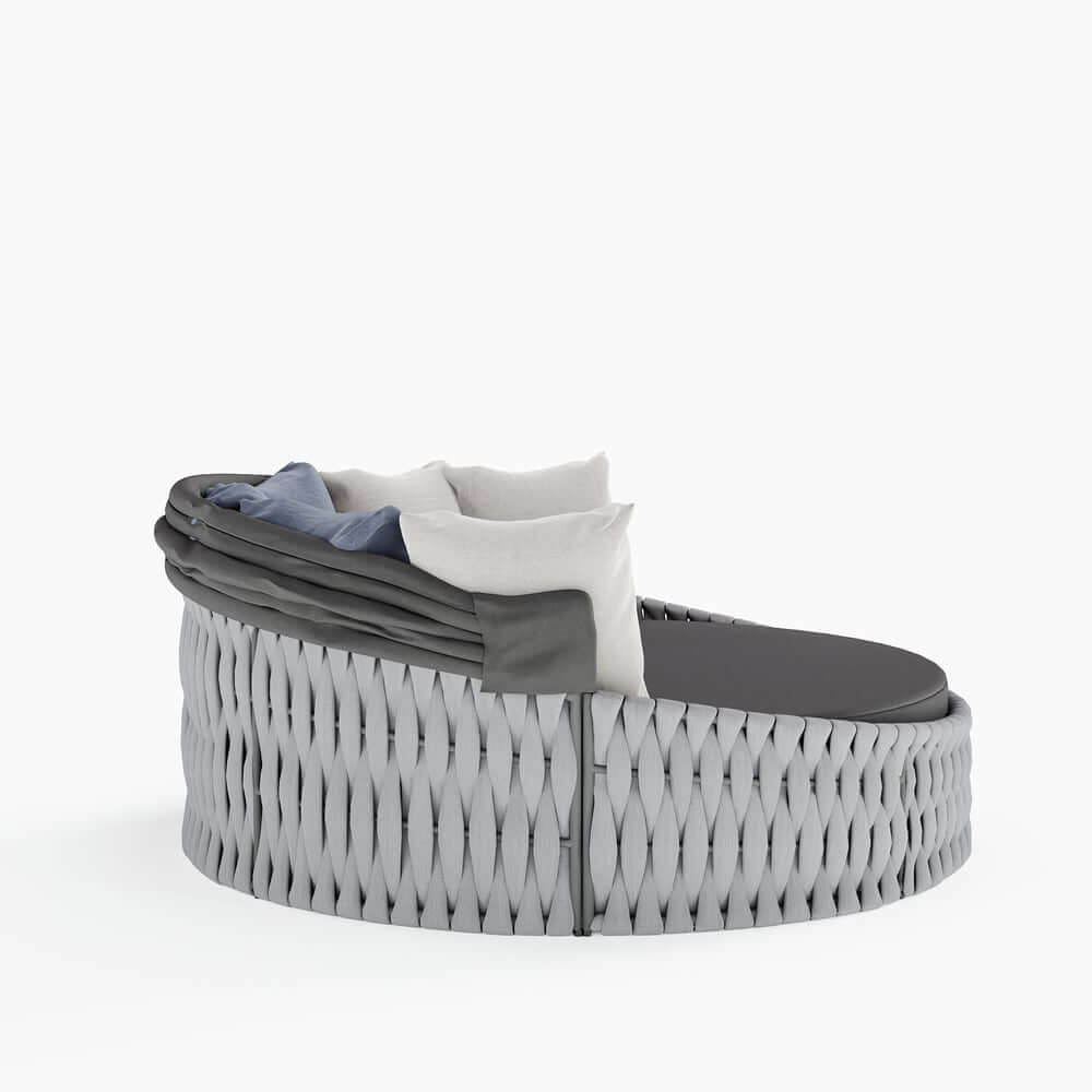 Modern Aluminum Alloy Outdoor Daybed with Removable Cushions