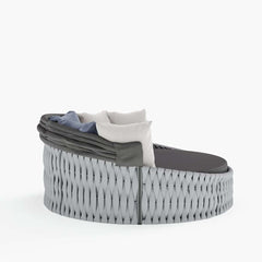 Modern Aluminum Alloy Outdoor Daybed with Removable Cushions