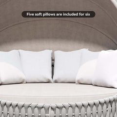 Modern Aluminum Alloy Outdoor Daybed with Removable Cushions