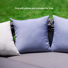 Modern Aluminum Alloy Outdoor Daybed with Removable Cushions