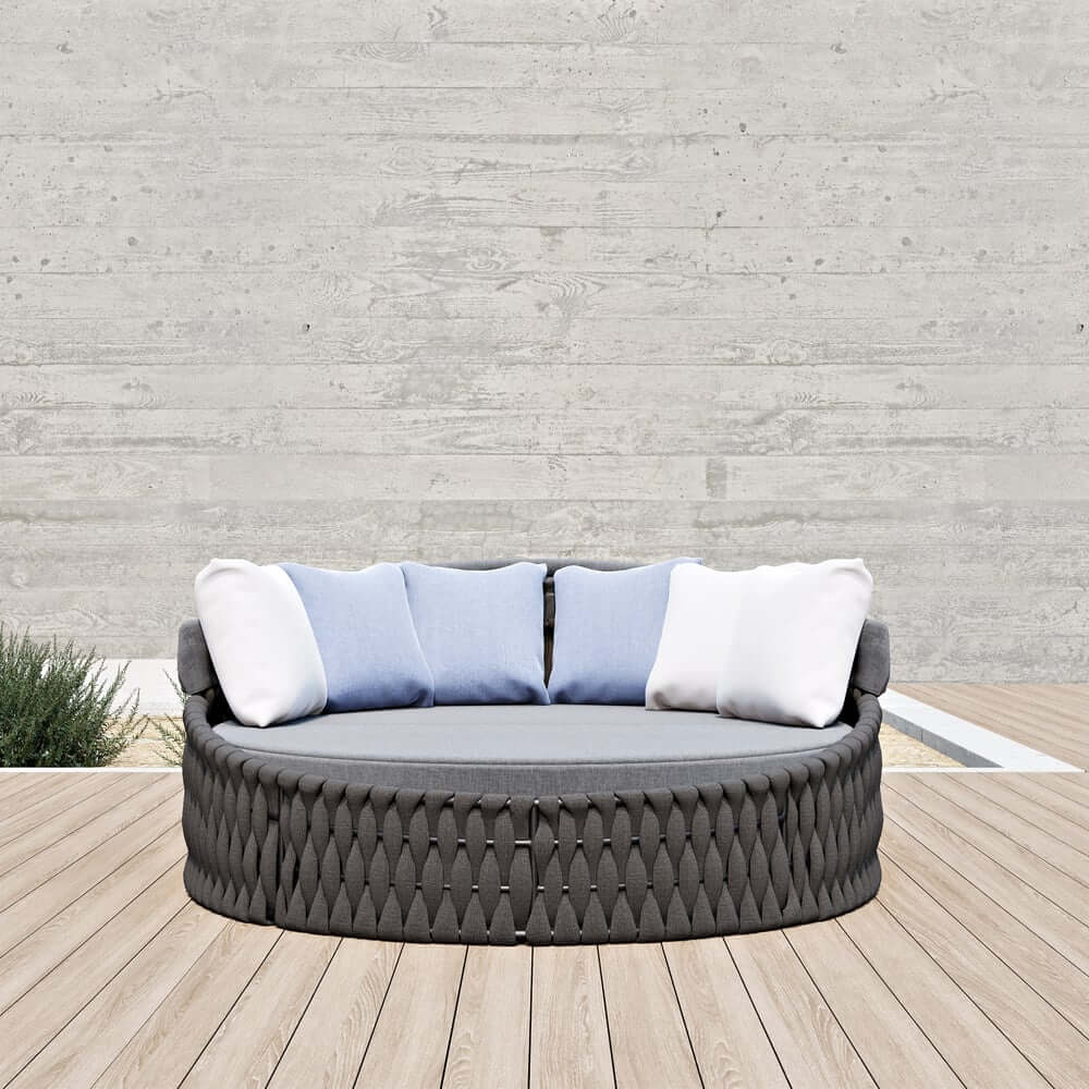 Modern Aluminum Alloy Outdoor Daybed with Removable Cushions