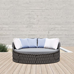 Modern Aluminum Alloy Outdoor Daybed with Removable Cushions