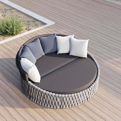 Modern Aluminum Alloy Outdoor Daybed with Removable Cushions