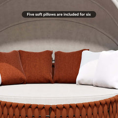 Modern Aluminum Alloy Outdoor Daybed with Removable Cushions