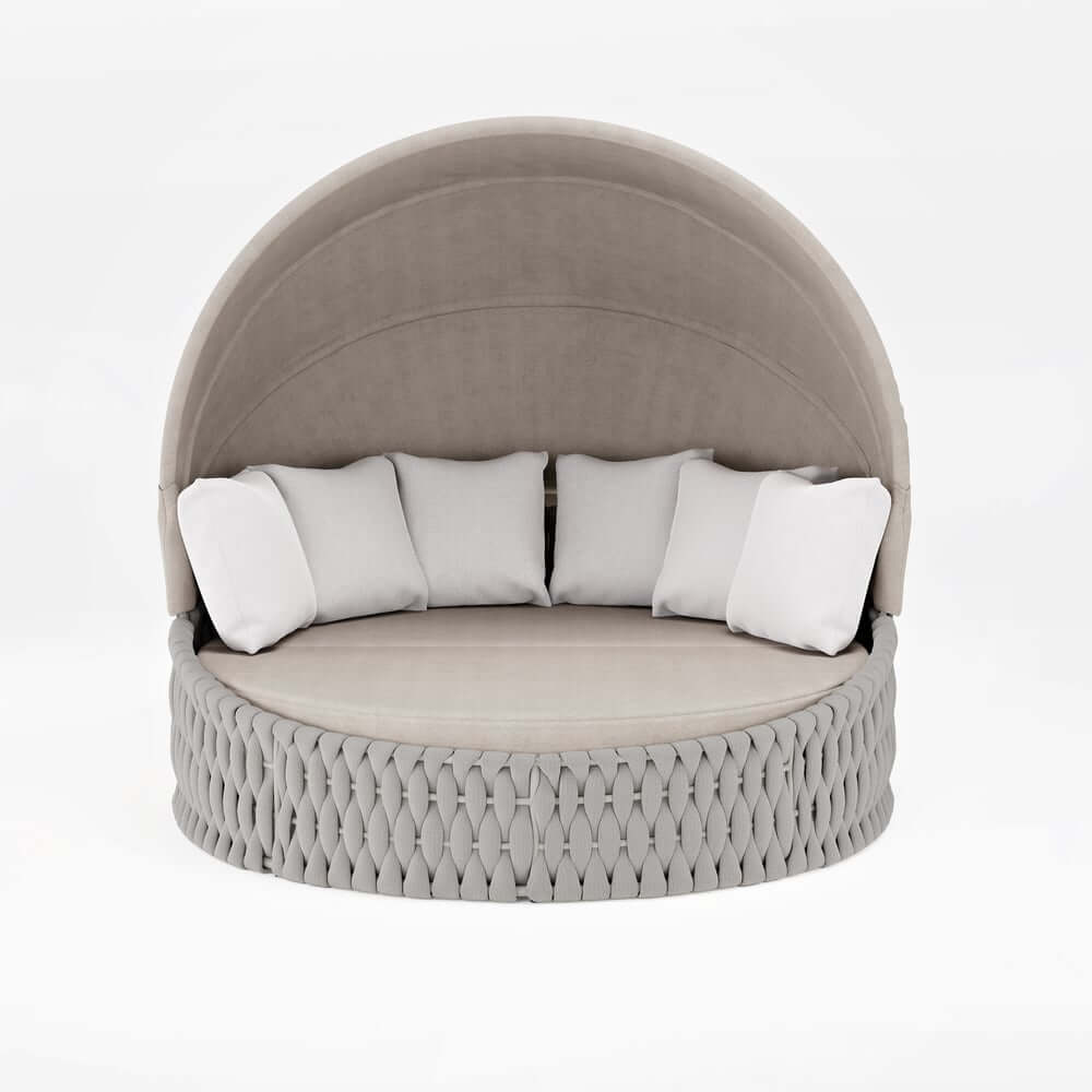 Modern Aluminum Alloy Outdoor Daybed with Removable Cushions